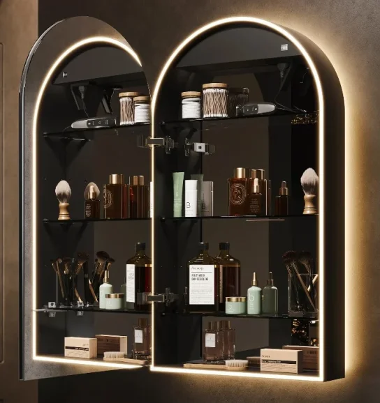 Hib Romana 60 Arch Cabinet Black H90 X W60 X D14.5cm product image - Image 1