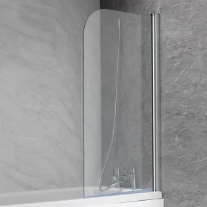 QX 6mm Plain Curved Bath Scree 700x1300mm