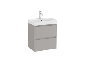 Roca Ona Vanity Unit 2 Drawer 550mm - Matt Grey