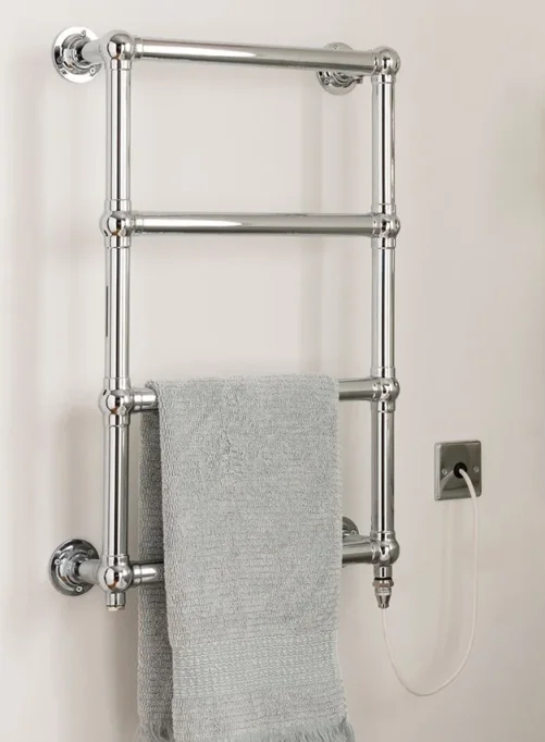 Vogue Ballerina WM - BR Towel Radiator Electric Only - Chrome 748X498 product image - Image 1