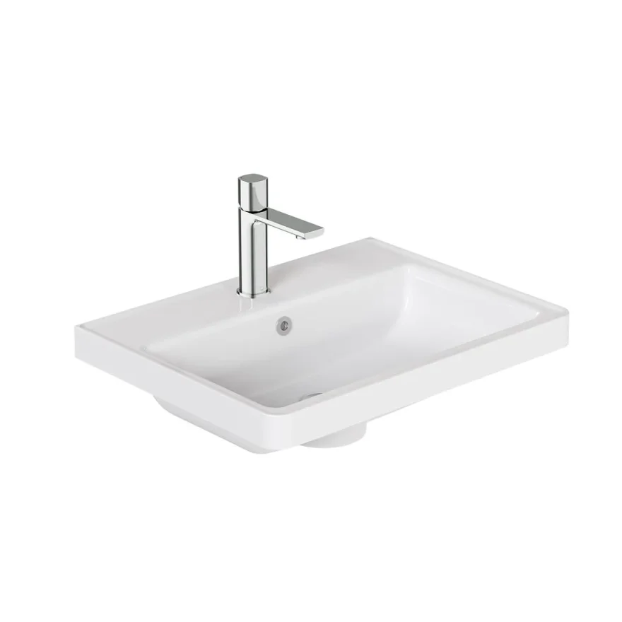 Vado Cameo 600mm Ceramic Furniture Basin Gloss White product image - Image 1