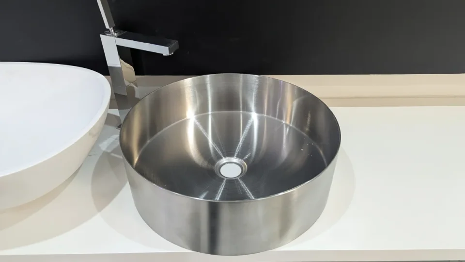 	AVA Countertop 400mm Freestanding Basin Brushed Stainless Steel - Ex Display product image - Image 1