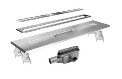 Unidrain 700mm Floor Mounted Linear Drain (stainless Steel Grate Finish) product image - Image 1