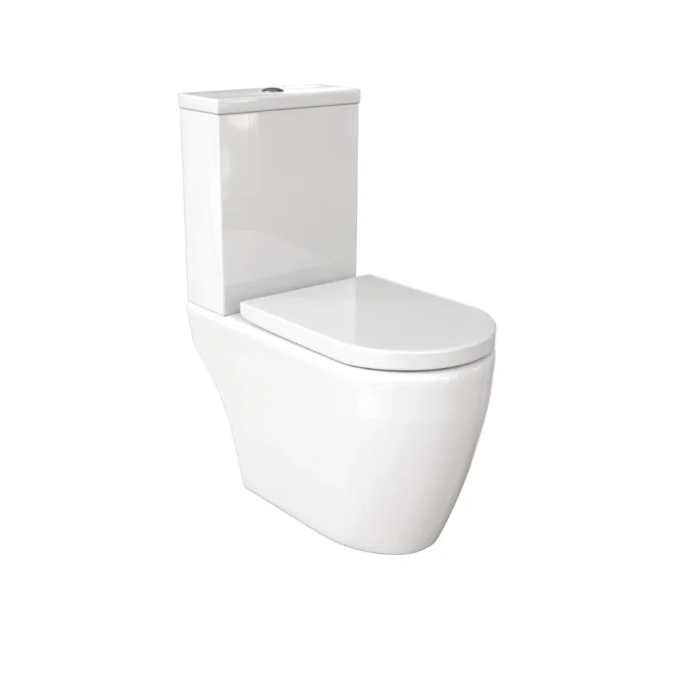 Saneux Uni Close Coupled Open Back Wc Pan - Rimless product image - Image 1