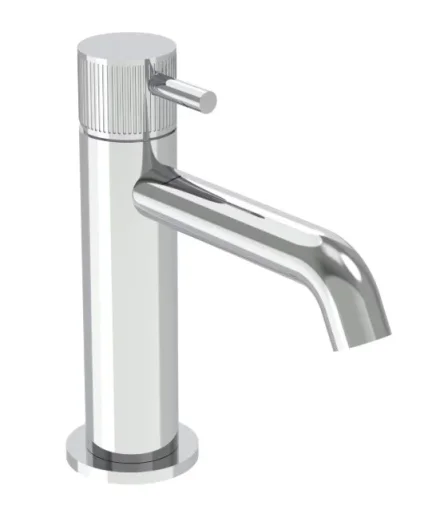 Saneux Cos Basin Mixer Kit - W/ Fluted Handle - Chrome product image - Image 1
