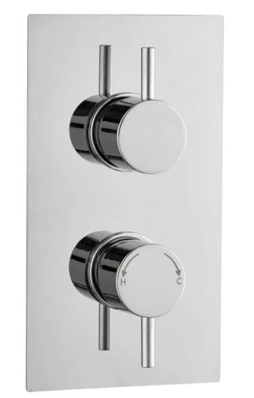 Cubico Vogue Dual Round Control Concealed Valve Cvc01 (single Outlet) product image - Image 1