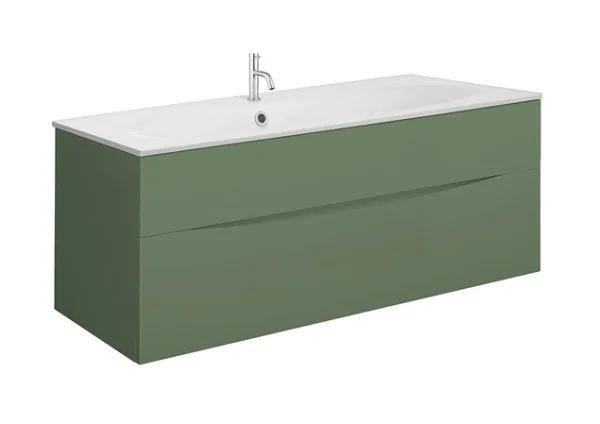 Crosswater Glide II 2 Drawer Basin Unit 1000 Sage Green