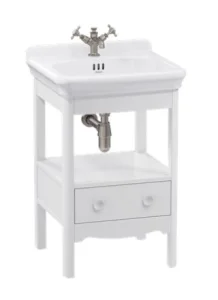 Burlington Guild Floor Standing Vanity 560mm Varley White C/w Handles