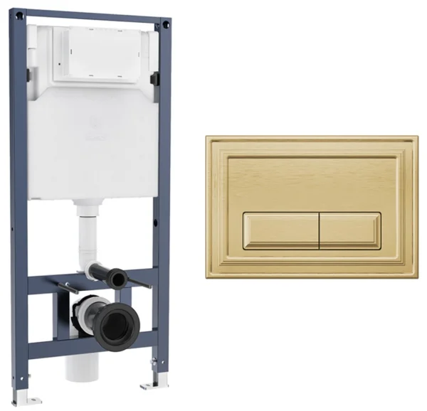 Crosswater Belgravia Frame Set 3 Brushed Brass