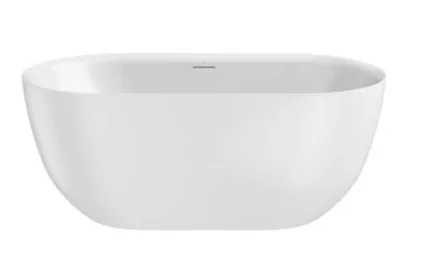 Crosswater Cerus Free Standing Bath with Overflow and Waste 1500 x 780mm Gloss White product image - Image 1