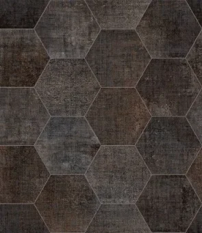 European Tiles Hextile Dark Hexagon Porcelain Rectified Tile detail view - Image 2