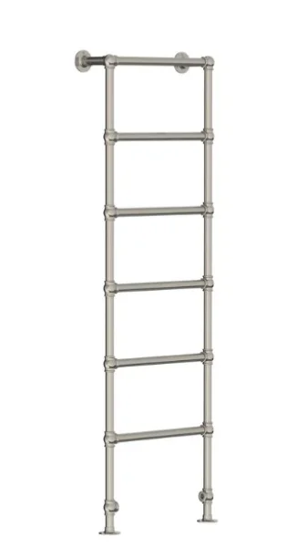 Lefroy Brooks Edwardian Ladder Towel Rail 183x59cm - Nickel