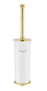 Burlington Freestanding Toilet Brush Holder Gold