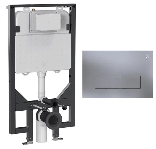 Crosswater Mpro Stainless Steel Frame Set 3 Brushed Nickel