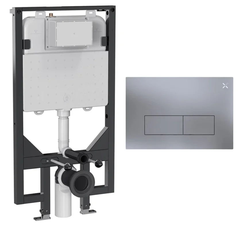 Crosswater Mpro Stainless Steel Frame Set 3 Brushed Nickel product image - Image 1