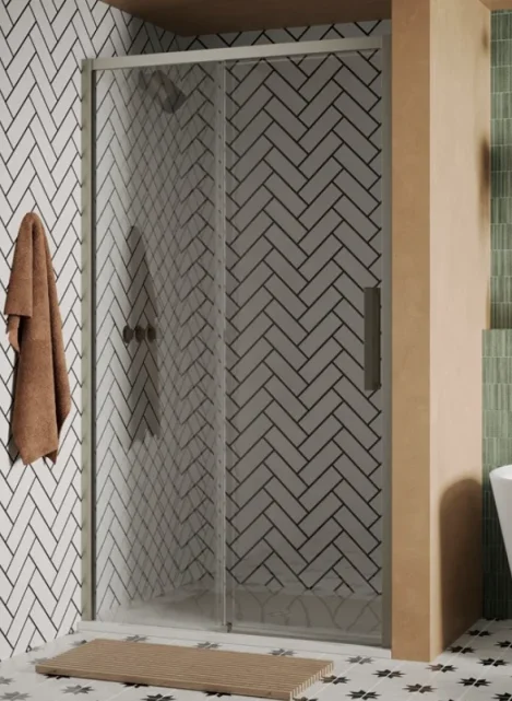 Crosswater Asura 8mm Sliding Door 1100 Brushed Nickel product image - Image 1