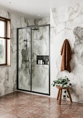 Crosswater 6mm Slider Single 1400 Matt Black product image - Image 1