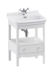 Burlington Guild Floor Standing Vanity 620mm Varley White C/w Handles