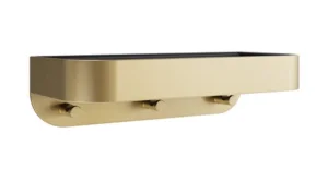 Crosswater Shower Basket Wall Mounted Black Insert Brushed Brass