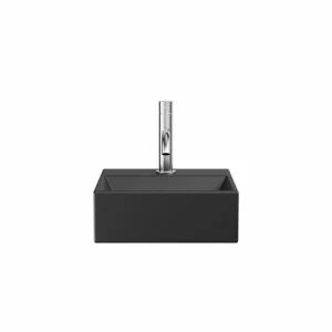 Crosswater Beck Cloakroom Basin Including Free Flow Waste 1 Tap Hole 300 x 300mm Black Matt