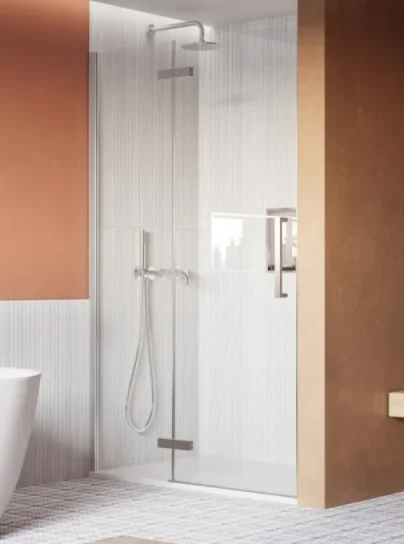 Crosswater Asura Hinged Door with Inline 1200 Chrome product image - Image 1