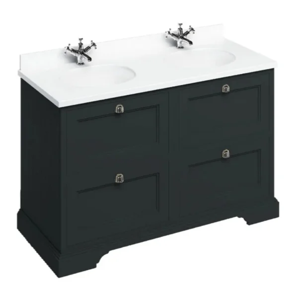Burlington Freestanding Vanity 1300 Unit Matt Black
