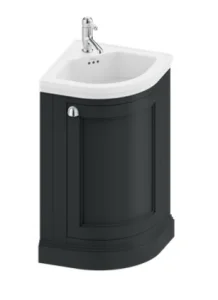 Burlington 430 Corner Freestanding Matt Black
