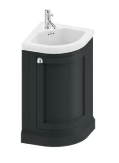 Burlington 430 Corner Freestanding Matt Black product image - Image 1