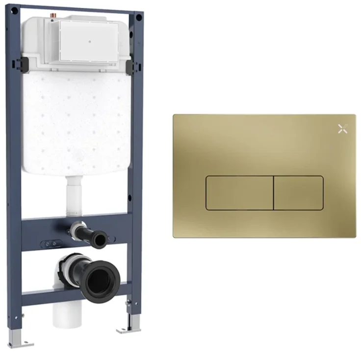 Crosswater Mpro Frame Set 1 Brushed Brass product image - Image 1