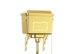 Burlington Gold Aluminium High Level Cistern Including Cistern Fittings product image - Image 1