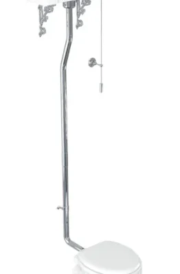 Burlington High Level Flush Pipe Kit Chrome product image - Image 1