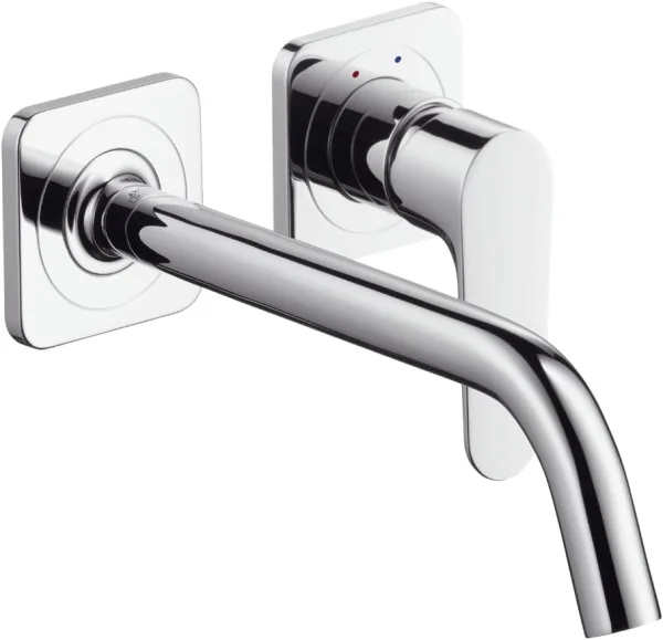 Axor Citterio M Single Lever Basin Mixer For Concealed Installation Wall-mounted With Spout 227 Mm And Escutcheons Chrome