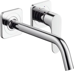 Axor Citterio M Single Lever Basin Mixer For Concealed Installation Wall-mounted With Spout 227 Mm And Escutcheons Chrome