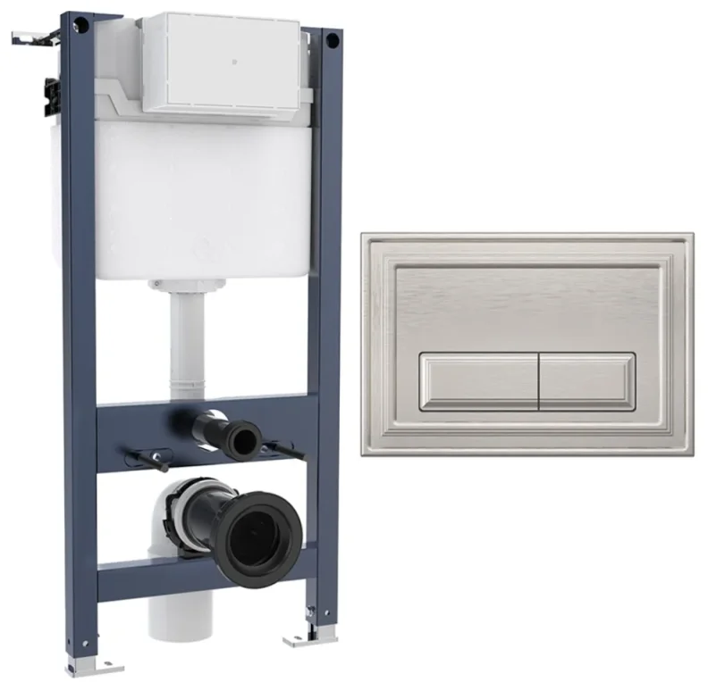 Crosswater Belgravia Frame Set 2 Brushed Nickel product image - Image 1