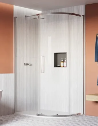 Crosswater Asura 8mm Quadrant Single Door B 1000 x 800 Moving Door Chrome product image - Image 1