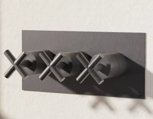 Crosswater MPRO Crosshead 3 Handle Trimset (must be paired with WLBP2000R or WLBP3000R) Slate