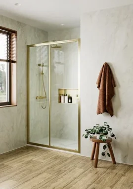 Crosswater 6mm Slider Single 1400 Brushed Brass product image - Image 1