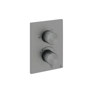 Crosswater Crossbox 3ONE6 2 Outlet Trim & Levers Stainless Slate