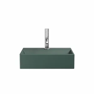 Crosswater Beck Cloakroom Basin Including Free Flow Waste 1 Tap Hole 400 x 300mm Green Matt