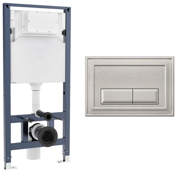 Crosswater Belgravia Frame Set 3 Brushed Nickel