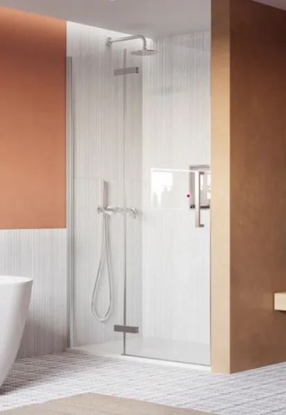 Crosswater Asura Hinged Door with Inline 1000 Chrome product image - Image 1