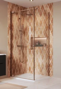 Crosswater Asura 8mm Side Panel for Hinged Door 760 Brushed Bronze