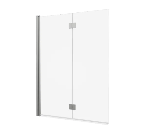 Crosswater Asura Fully Folding Bath Screen Brushed Nickel