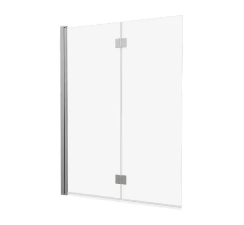 Crosswater Asura Fully Folding Bath Screen Brushed Nickel product image - Image 1