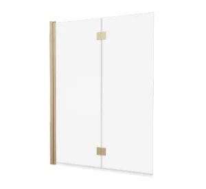 Crosswater Asura Fully Folding Bath Screen Brushed Brass