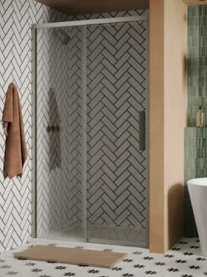 Crosswater Asura 8mm Sliding Door 1300 Brushed Nickel product image - Image 1