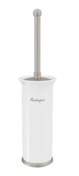 Burlington Freestanding Toilet Brush Holder Brushed Nickel product image - Image 1