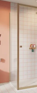 Crosswater 6mm Side Panel 800 Brushed Brass product image - Image 1