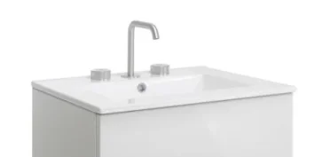 Crosswater Glide II Basin 600 Ceramic O/F 3TH White product image - Image 1
