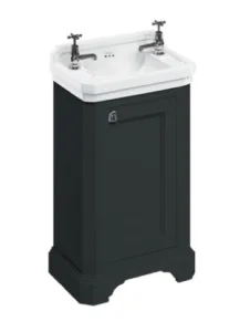 Burlington Cloakroom Basin Unit Matt Black